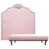 Kit Cabeceira e Calçadeira King Orlando P02 195 cm para cama Box Suede Rosa Bebê - Amarena Móveis