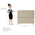 Kit Cabeceira e Calçadeira Liverpool 140 cm Casal Suede Bege - Amarena Móveis