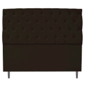 Kit Cabeceira e Calçadeira Liverpool 140 cm Casal Corano Marrom - Amarena Móveis