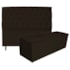 Kit Cabeceira e Calçadeira Liverpool 140 cm Casal Corano Marrom - Amarena Móveis