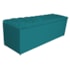 Kit Cabeceira e Calçadeira Liverpool 140 cm Casal Suede Azul Turquesa - Amarena Móveis