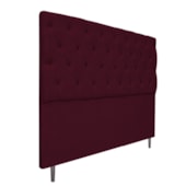 Kit Cabeceira e Calçadeira Liverpool 140 cm Casal Suede Bordô - Amarena Móveis