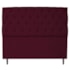 Kit Cabeceira e Calçadeira Liverpool 140 cm Casal Suede Bordô - Amarena Móveis