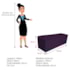 Kit Cabeceira e Calçadeira Liverpool 140 cm Casal Suede Roxo - Amarena Móveis