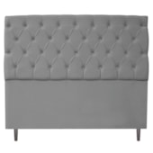 Kit Cabeceira e Calçadeira Liverpool 160 cm Queen Size Suede Cinza - Amarena Móveis