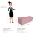 Kit Cabeceira e Calçadeira Liverpool 160 cm Queen Size Suede Rosa Bebê - Amarena Móveis