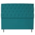 Kit Cabeceira e Calçadeira Liverpool 195 cm King Size Suede Azul Turquesa - Amarena Móveis