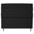 Kit Cabeceira e Calçadeira Liverpool 195 cm King Size Suede Preto - Amarena Móveis