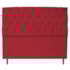 Kit Cabeceira e Calçadeira Liverpool 195 cm King Size Suede Vermelho - Amarena Móveis