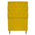 Kit Cabeceira e Calçadeira Liverpool 90 cm Solteiro Suede Amarelo - Amarena Móveis