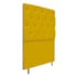 Kit Cabeceira e Calçadeira Liverpool 90 cm Solteiro Suede Amarelo - Amarena Móveis