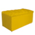 Kit Cabeceira e Calçadeira Liverpool 90 cm Solteiro Suede Amarelo - Amarena Móveis