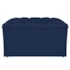 Kit Cabeceira e Calçadeira Liverpool 90 cm Solteiro Suede Azul Marinho - Amarena Móveis