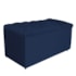 Kit Cabeceira e Calçadeira Liverpool 90 cm Solteiro Suede Azul Marinho - Amarena Móveis