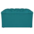 Kit Cabeceira e Calçadeira Liverpool 90 cm Solteiro Suede Azul Turquesa - Amarena Móveis