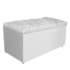 Kit Cabeceira e Calçadeira Liverpool 90 cm Solteiro Suede Branco - Amarena Móveis
