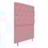 Kit Cabeceira e Calçadeira Liverpool 90 cm Solteiro Suede Rosa Bebê - Amarena Móveis