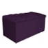 Kit Cabeceira e Calçadeira Liverpool 90 cm Solteiro Suede Roxo - Amarena Móveis