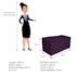 Kit Cabeceira e Calçadeira Liverpool 90 cm Solteiro Suede Roxo - Amarena Móveis