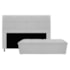 Kit Cabeceira e Calçadeira Munique 140 cm Casal Corano Branco AM Decor