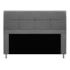 Kit Cabeceira e Calçadeira Munique 140 cm Casal Corano Cinza AM Decor