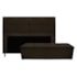 Kit Cabeceira e Calçadeira Munique 140 cm Casal Corano Marrom AM Decor