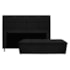Kit Cabeceira e Calçadeira Munique 140 cm Casal Corano Preto AM Decor