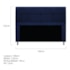 Kit Cabeceira e Calçadeira Munique 140 cm Casal Suede Azul Marinho AM Decor