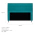 Kit Cabeceira e Calçadeira Munique 140 cm Casal Suede Azul Turquesa AM Decor