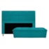 Kit Cabeceira e Calçadeira Munique 140 cm Casal Suede Azul Turquesa AM Decor