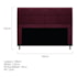 Kit Cabeceira e Calçadeira Munique 140 cm Casal Suede Bordô AM Decor