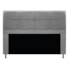 Kit Cabeceira e Calçadeira Munique 140 cm Casal Suede Cinza AM Decor