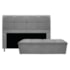 Kit Cabeceira e Calçadeira Munique 140 cm Casal Suede Cinza AM Decor