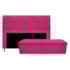 Kit Cabeceira e Calçadeira Munique 140 cm Casal Suede Pink AM Decor