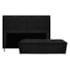 Kit Cabeceira e Calçadeira Munique 140 cm Casal Suede Preto AM Decor
