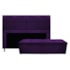 Kit Cabeceira e Calçadeira Munique 140 cm Casal Suede Roxo AM Decor