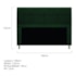 Kit Cabeceira e Calçadeira Munique 140 cm Casal Suede Verde AM Decor