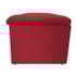 Kit Cabeceira e Calçadeira Munique 140 cm Casal Suede Vermelho AM Decor