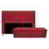 Kit Cabeceira e Calçadeira Munique 140 cm Casal Suede Vermelho AM Decor