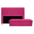 Kit Cabeceira e Calçadeira Munique 160 cm Queen Size Suede Pink AM Decor