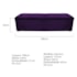 Kit Cabeceira e Calçadeira Munique 160 cm Queen Size Suede Roxo AM Decor