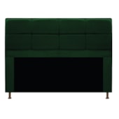 Kit Cabeceira e Calçadeira Munique 160 cm Queen Size Suede Verde AM Decor