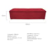 Kit Cabeceira e Calçadeira Munique 160 cm Queen Size Suede Vermelho AM Decor