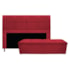 Kit Cabeceira e Calçadeira Munique 160 cm Queen Size Suede Vermelho AM Decor