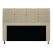 Kit Cabeceira e Calçadeira Munique 195 cm King Size Corano Bege AM Decor