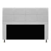 Kit Cabeceira e Calçadeira Munique 195 cm King Size Corano Branco AM Decor
