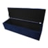 Kit Cabeceira e Calçadeira Munique 195 cm King Size Suede Azul Marinho AM Decor