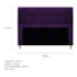 Kit Cabeceira e Calçadeira Munique 195 cm King Size Suede Roxo AM Decor