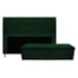 Kit Cabeceira e Calçadeira Munique 195 cm King Size Suede Verde AM Decor