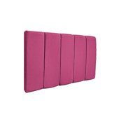 Kit Cabeceira e Calçadeira Sevilha P02 90 cm Solteiro Suede Pink - AM Decor